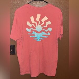 Old Navy Coral Short-Sleeve Tee with Sun Graphic